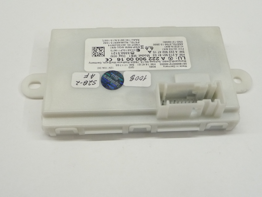 2017 Mercedes Benz E300 E400 KeylessGo Control Module A2229000016 OEM