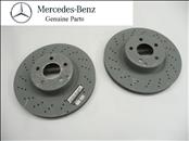 2000 2001 2002 Mercedes Benz W220 CL500 S430 S500 Front Brake Discs Pair 2204212512 OEM OE