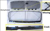 2021 2022 Bentley Continental GT Front Bezel Right Passenger Left Driver Grille Grill Mesh Glossy Black 3SD853667A; 3SD853683E; 3SD853684B OEM OE