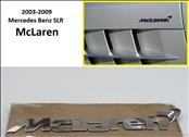 2003 2004 2005 2006 2007 2008 2009 Mercedes Benz SLR Mclaren Chrome Wing Fender Side 195mm Badge Emblem