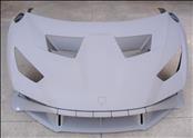 2022-2023 Lamborghini Huracan STO Front End Bonnet Hood Front Spoiler Bumper Spoiler Lip 4T3823021FAA (Hood Primer, Carbon fiber matt finish vent), 4T3807059 Front Spoler Carbon Fiber Primer; 4T3805079GRU Spoiler Lip