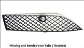 2019 2020 2021 2022 2023 2024 Bentley Continental GT GTC Front Bumper LH Left Driver Grille Matt Black 3SD807675A OEM OE