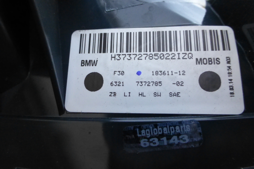 BMW 3 Series F30 Rear LEFT Taillight Tail Light Stop Turn