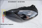 2020 2021 Porsche Panamera Turbo Left Bare Black Bare Headlight 973941035; 1EX012254-11 OEM