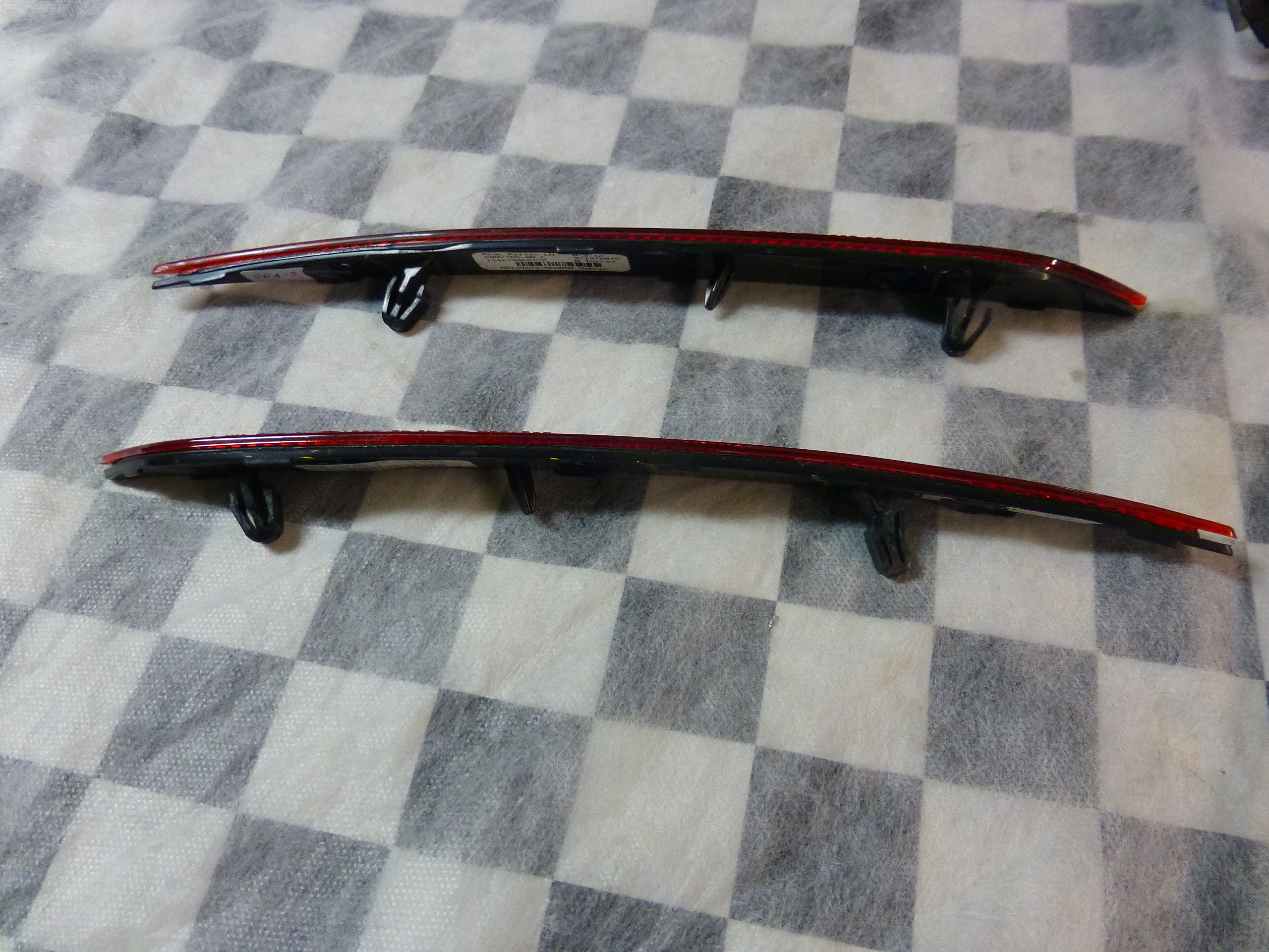 2012-2015 Tesla Model S Red Lens Rear Bumper Reflector Reflex Left ...