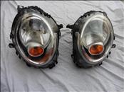 Mini Cooper Front Left and Right Halogen Headlight w/Yellow Turn Indicator OEM