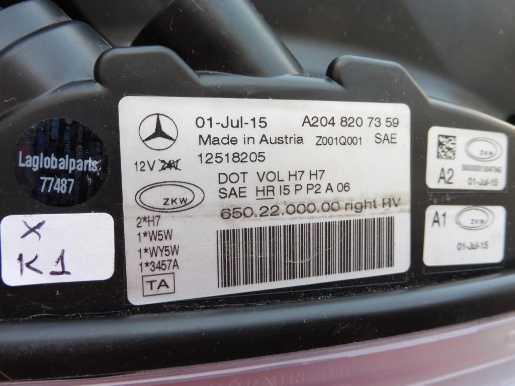 Mercedes Benz GLK350 X204 Right Pass Xenon HID Headlight Headlamp