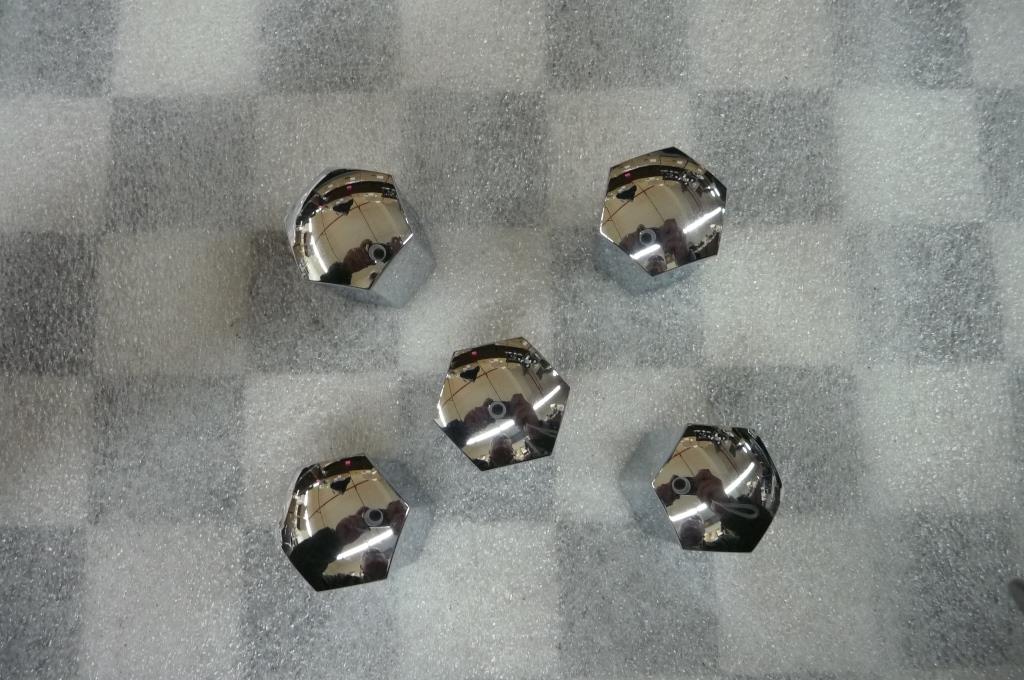 Tesla Model X Lug Nut Cap, Tall Chrome (Total of 5) 102701002A OEM
