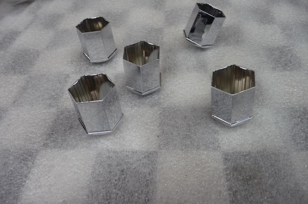 Tesla Model X Lug Nut Cap, Tall Chrome (Total of 5) 102701002A OEM