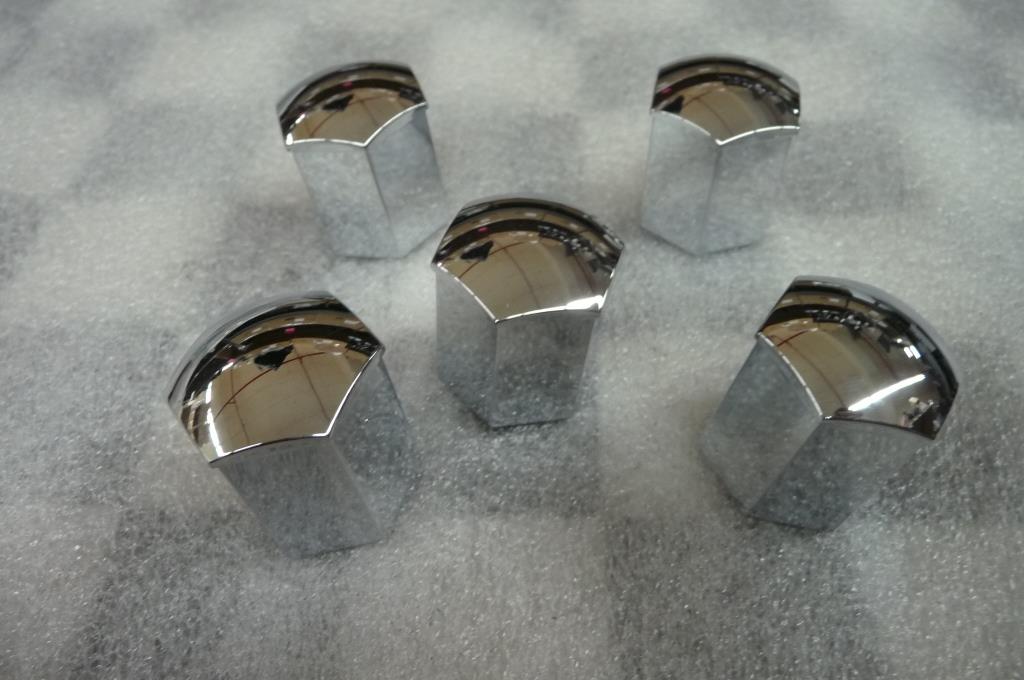 Tesla Model X Lug Nut Cap, Tall Chrome (Total of 5) 102701002A OEM
