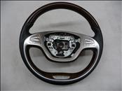 2014 2015 2016 2017 Mercedes Benz W222 S550 S600 Steering Wheel with walnut trim, Black  A2224605503 649E38 ; 2224605503 OEM OE