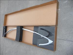 12-15 Tesla Model S P85 Left Driver Roof Bright Molding Chrome