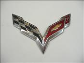 2014 2015 2016 2017 2018 Chevrolet Corvette Rear Bumper Cross Flag Emblem Badge Chrome 23168615 OEM OE