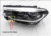 2017 2018 2019 BMW G30 530i 530e Left Driver side Adaptive LED Headlight 8499127; 63117214965 For Parts