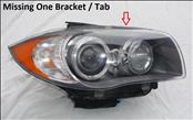 2008 2009 2010 2011 BMW E82 E88 Headlight Bi-Xenon Adaptive Right Passenger headlight 63117181286