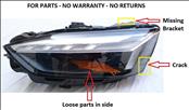 2020 2021 Audi A5 S5 Left Driver Full LED Headlight 8W6941039B OEM, For Parts