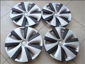 2020-2021 Tesla Model S 19" Black & Silver Set of 4 Hub Cap Wheel Covers  Part # 1486286-00-A