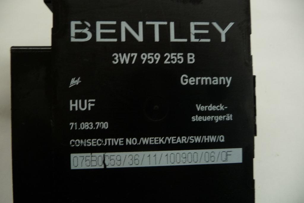 07-18 Bentley Continental GTC Convertible Roof Control Module ...