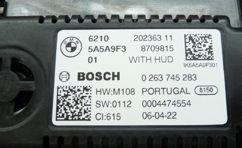 20212022 BMW G20 G30 G01 X3 Instrument Cluster, High 62105A5A9F3 OEM LA Global Parts