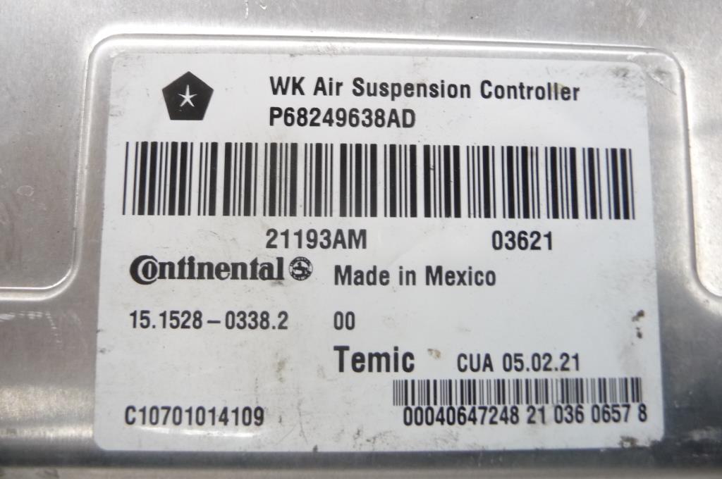 20192022 Jeep Grand Cherokee Air Suspension Control Module 68249638AD