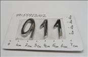 2014 2015 2016 2017 2018 2019 Porsche 911 Turbo Rear Bumper chrome Emblem Badge Nameplate 99155923102 OEM OE