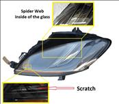 2018 2019 2020 Jaguar F-Type X152 Right Passenger side Full LED Bare Headlight 89910652; JX53-13W029-FC - Complete