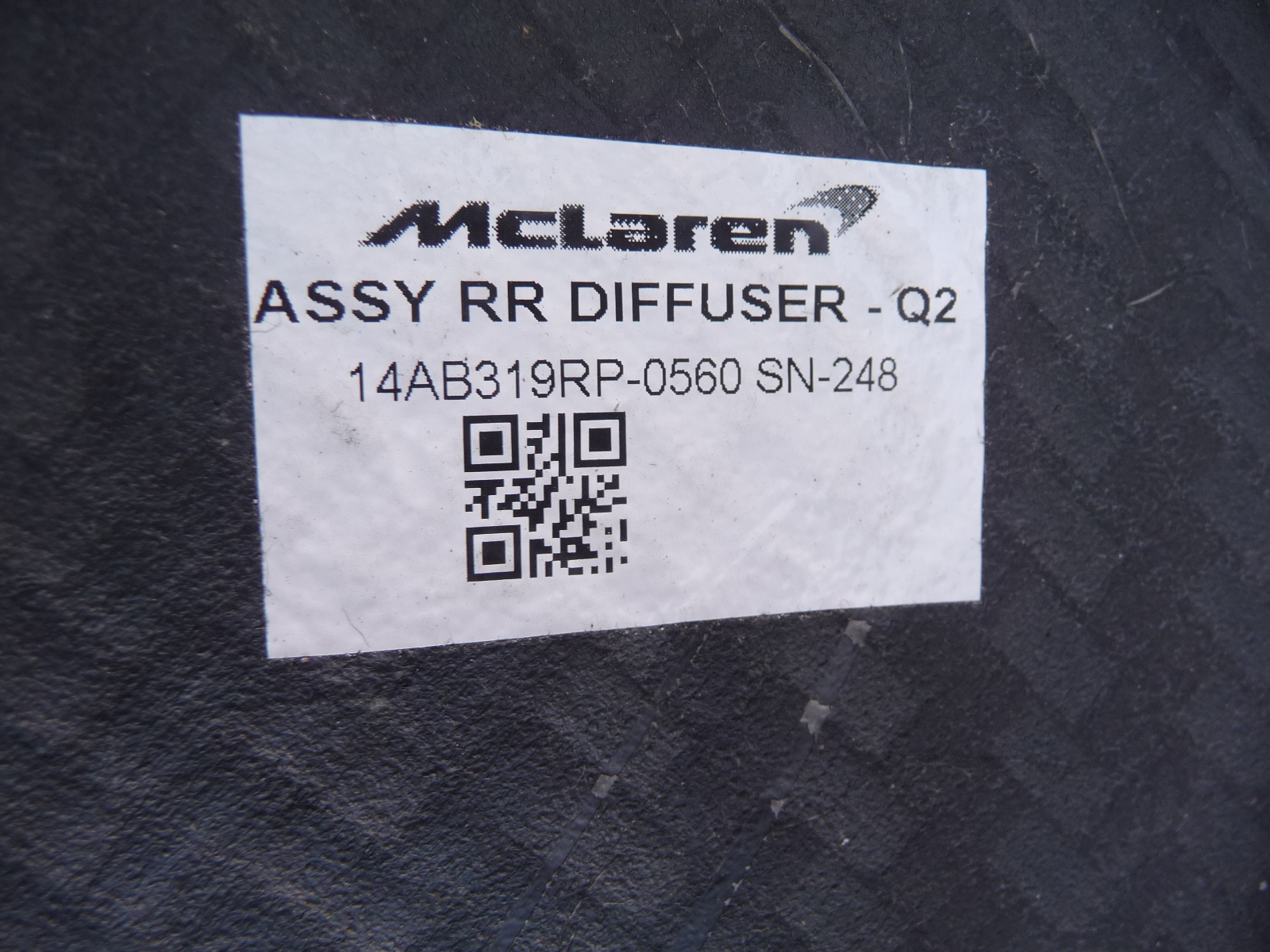 2021-2023 McLaren 765LT Rear Lower Diffuser Valance Trim Cover ...