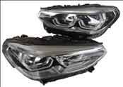 2018 2019 2020 2021 BMW X3 X4 G01 G02 G08 Left Driver and Right Passenger Adaptive LED Bare Headlight 63117466115; 63117466116; 9739657-04; 9739658-04; LE15E6372 (Bare - No Modules)