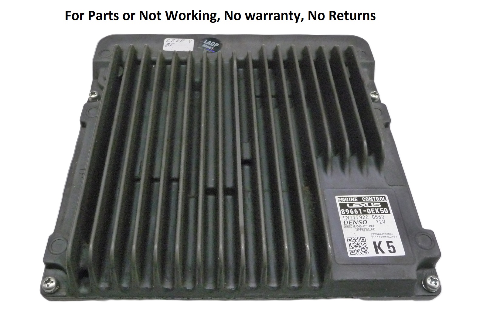 2021-2022 Lexus RX350 RX450h Engine Computer Control Module 89661-0EK50 ...