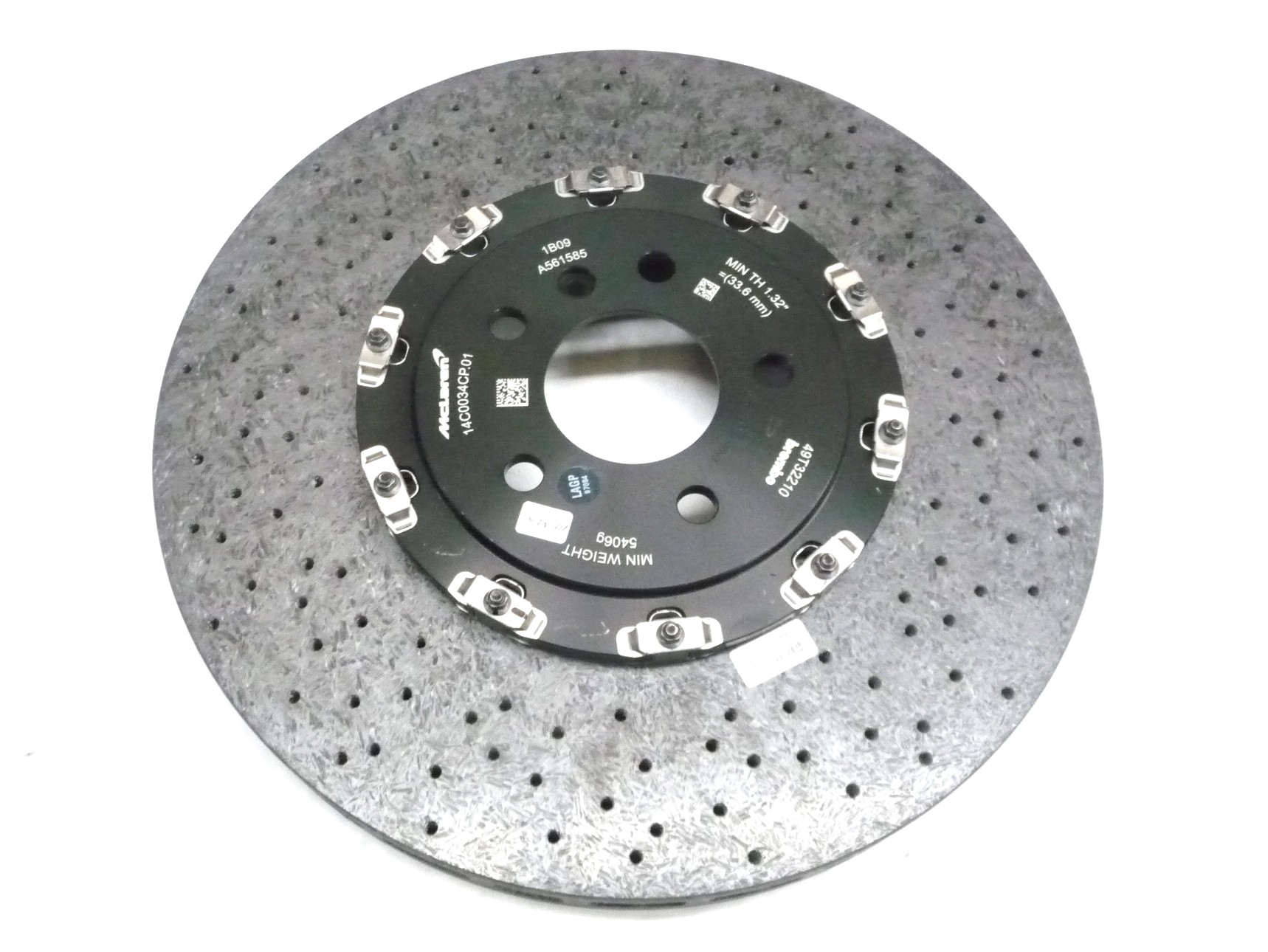 2017-2022 McLaren 720S Rear CCM Ceramic Brake Disk Rotor, Chipped ...