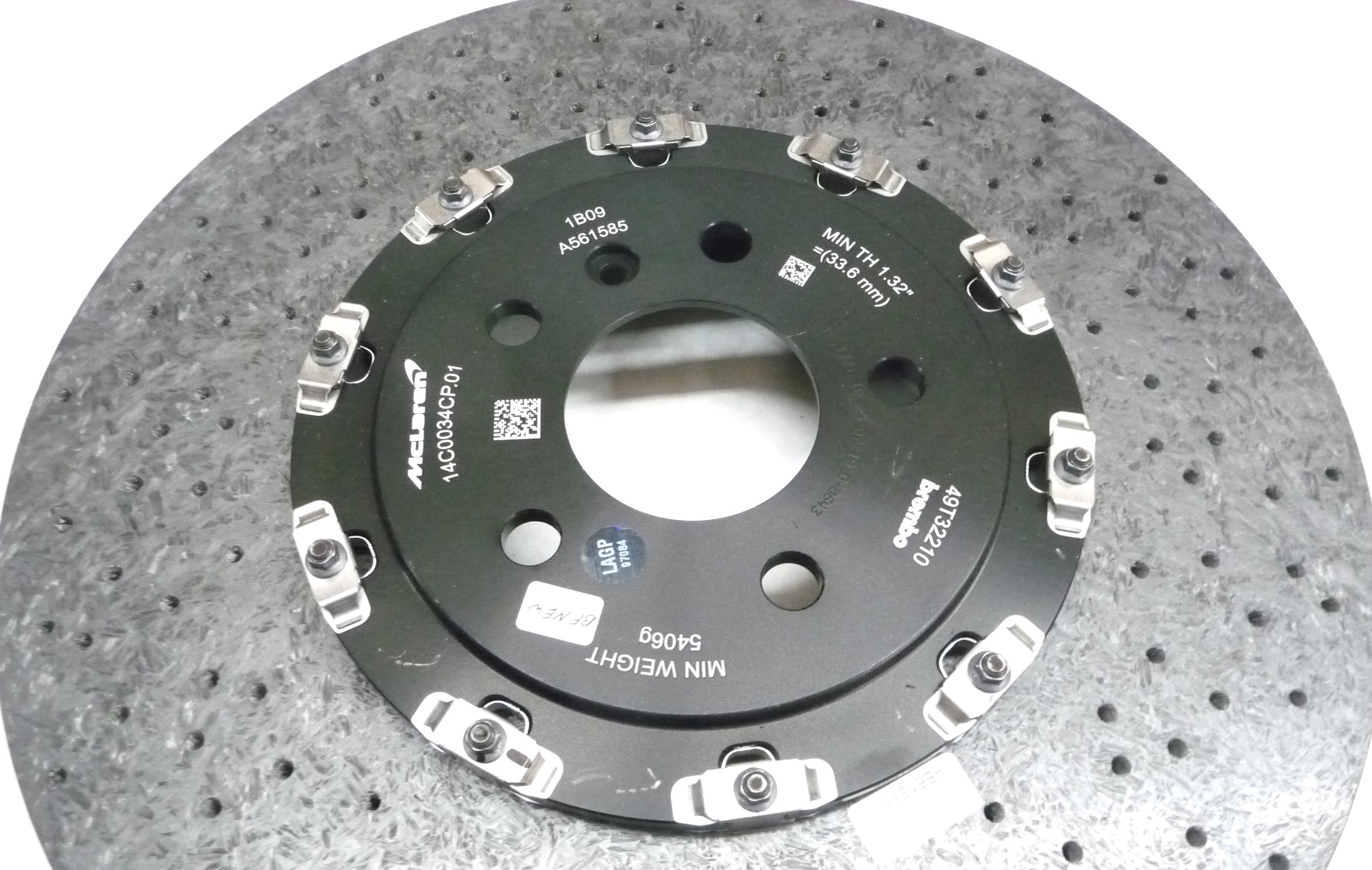 2017-2022 McLaren 720S Rear CCM Ceramic Brake Disk Rotor, Chipped ...