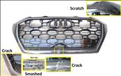 2021-2022 Audi RSQ8 Front Calendar Grille Carbon Finish 4M8853651AC OEM