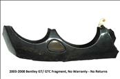 2003 2004 2005 2006 2007 2008 Bentley Continental GT GTC two (2) door Front Bumper Cover Right Upper Headlight Fragment 3W8807221; 3W8807217