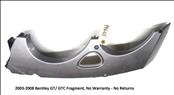 2003 2004 2005 2006 2007 2008 Bentley Continental GT GTC two (2) door Front Bumper Cover Left Driver side Upper Headlight Fragment 3W8807221; 3W8807217