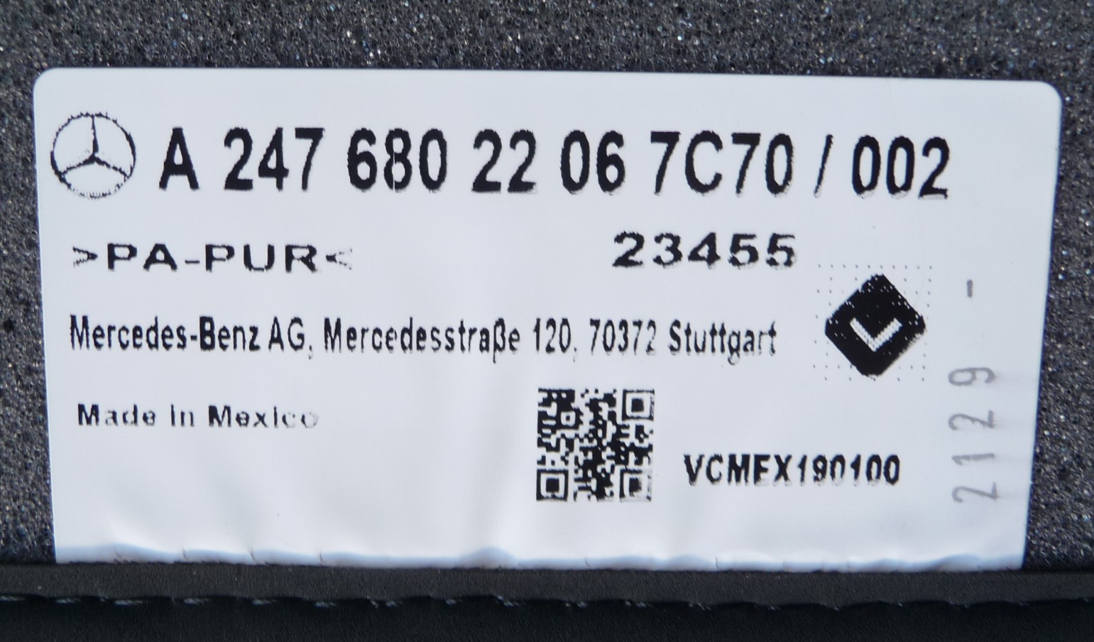 2020-2025 Mercedes Benz X247 GLB250 Floor Mat, Set of 4 A2476801406 ...