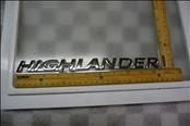 Toyota Highlander Rear Trunk Lid Tailgate Lift Gate Emblem Logo Badge 754420E050